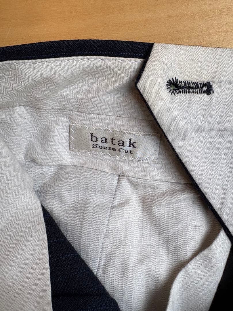 batak hose cut ネイビー　ピンストライプスーツ