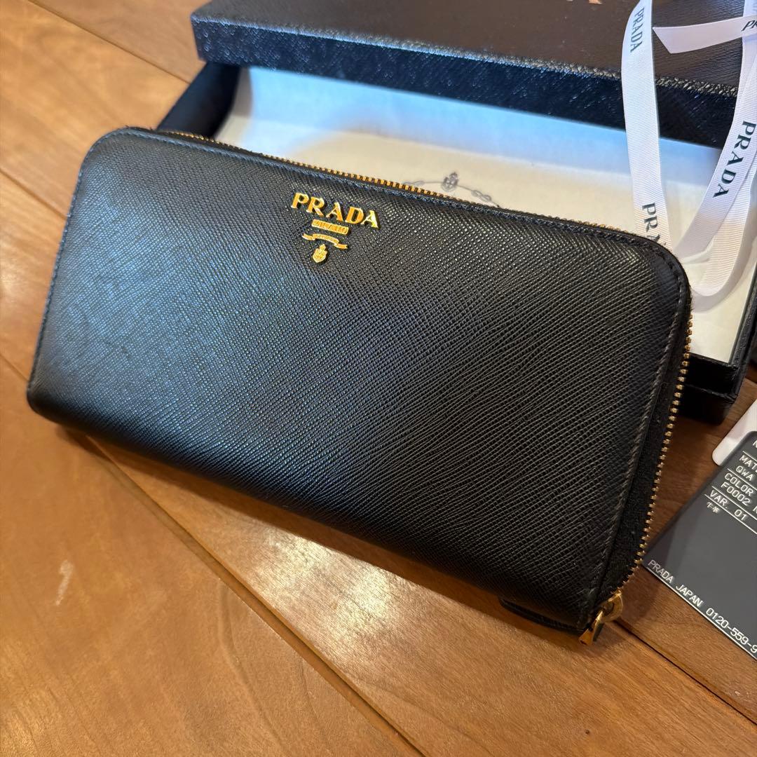 HRB　プラダ　長財布　NERO ブラック　サフィアーノ