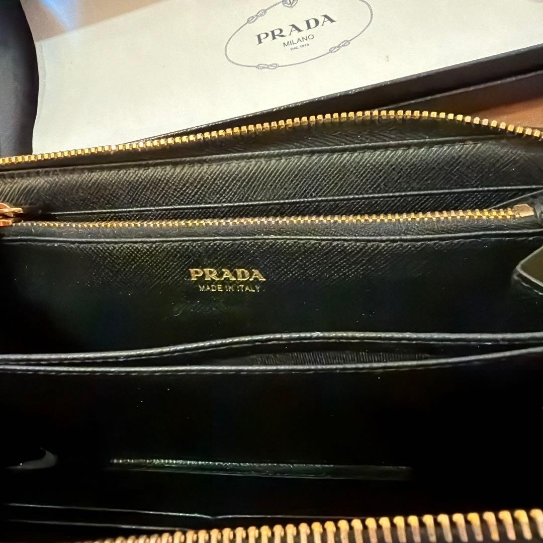 HRB　プラダ　長財布　NERO ブラック　サフィアーノ