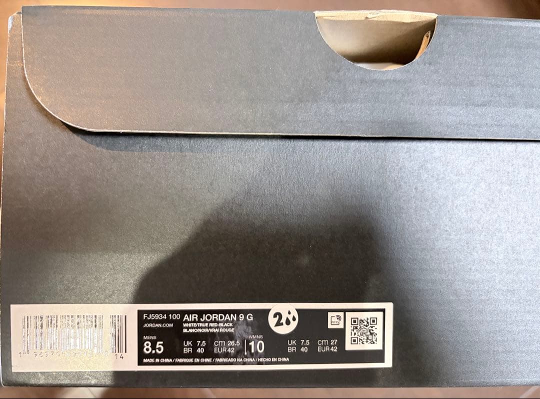 エアジョーダン9 ゴルフシューズ ホワイト/ブラック