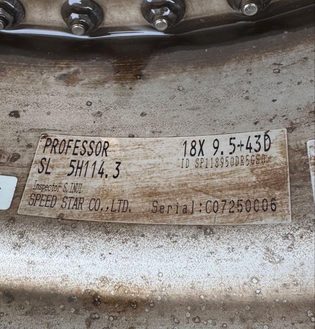 SSR Professor SP1 18インチホイール4本セット 前後サイズ違い