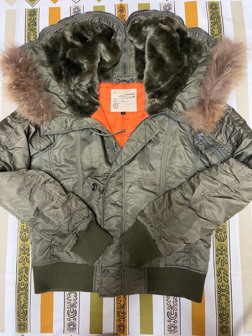 CalmFow◾️N-2Bフライトジャケット ◾️ファー&フード付きカームフロウ