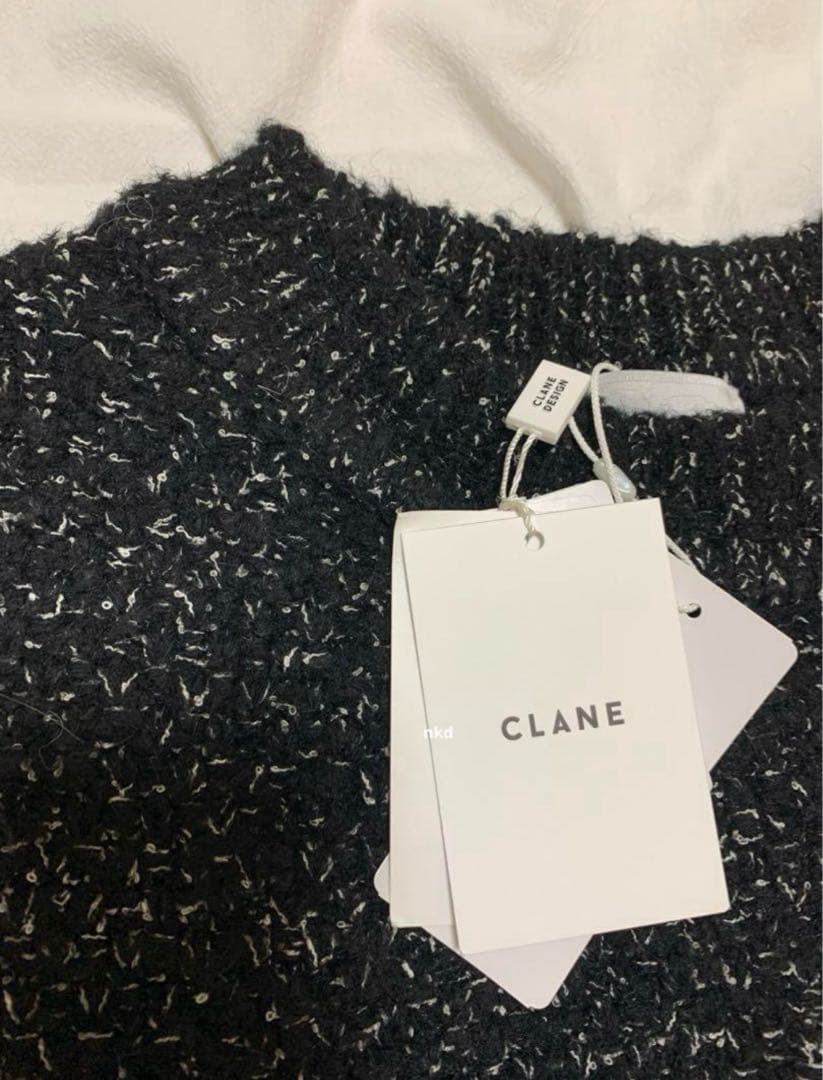 CLANE SIDE ZIP TWEED KNIT VEST ニットベスト