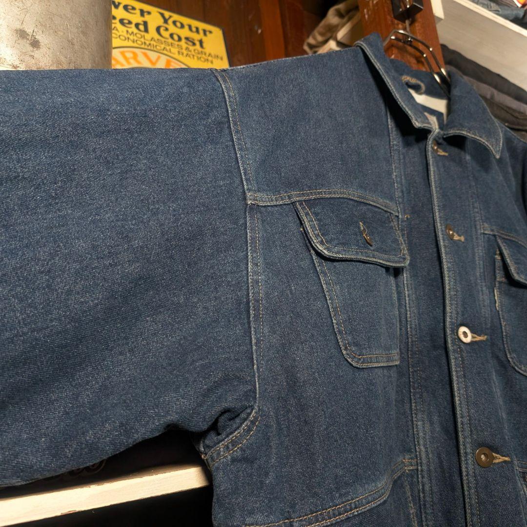 70s　ユーロヴィンテージ　デニムカバーオール　SCOVIL　マルチポケット　紺