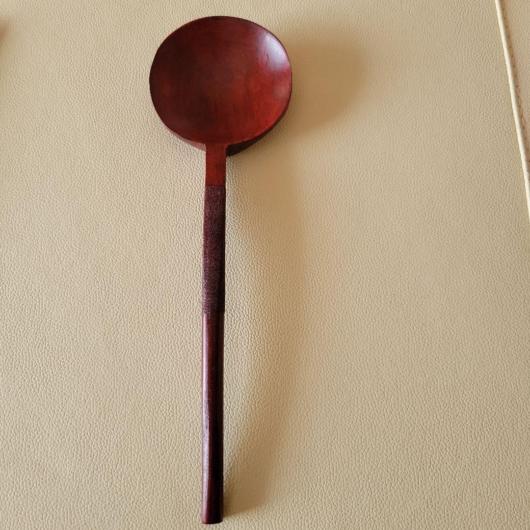 会津塗　鈴木誠郎 大皿、汁椀、お玉、飯ベラ 4点セット