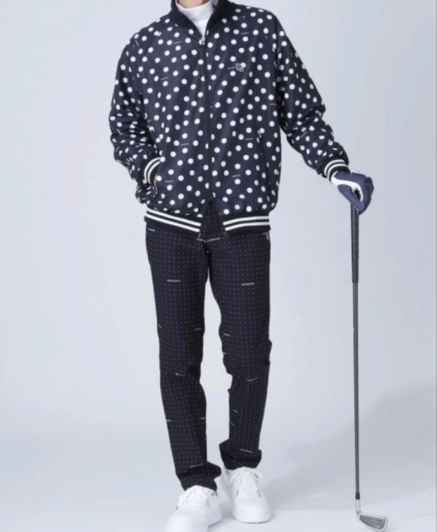 新品 パーリーゲイツ タフレックス×サーモトロン ブルゾン(7)サイズ3L/紺