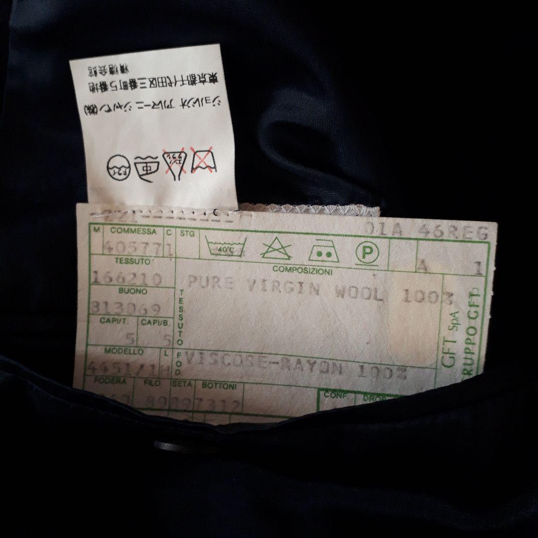 アルマーニ コレツォーニ　スタンドカラー　ジャケット　46　ネイビー