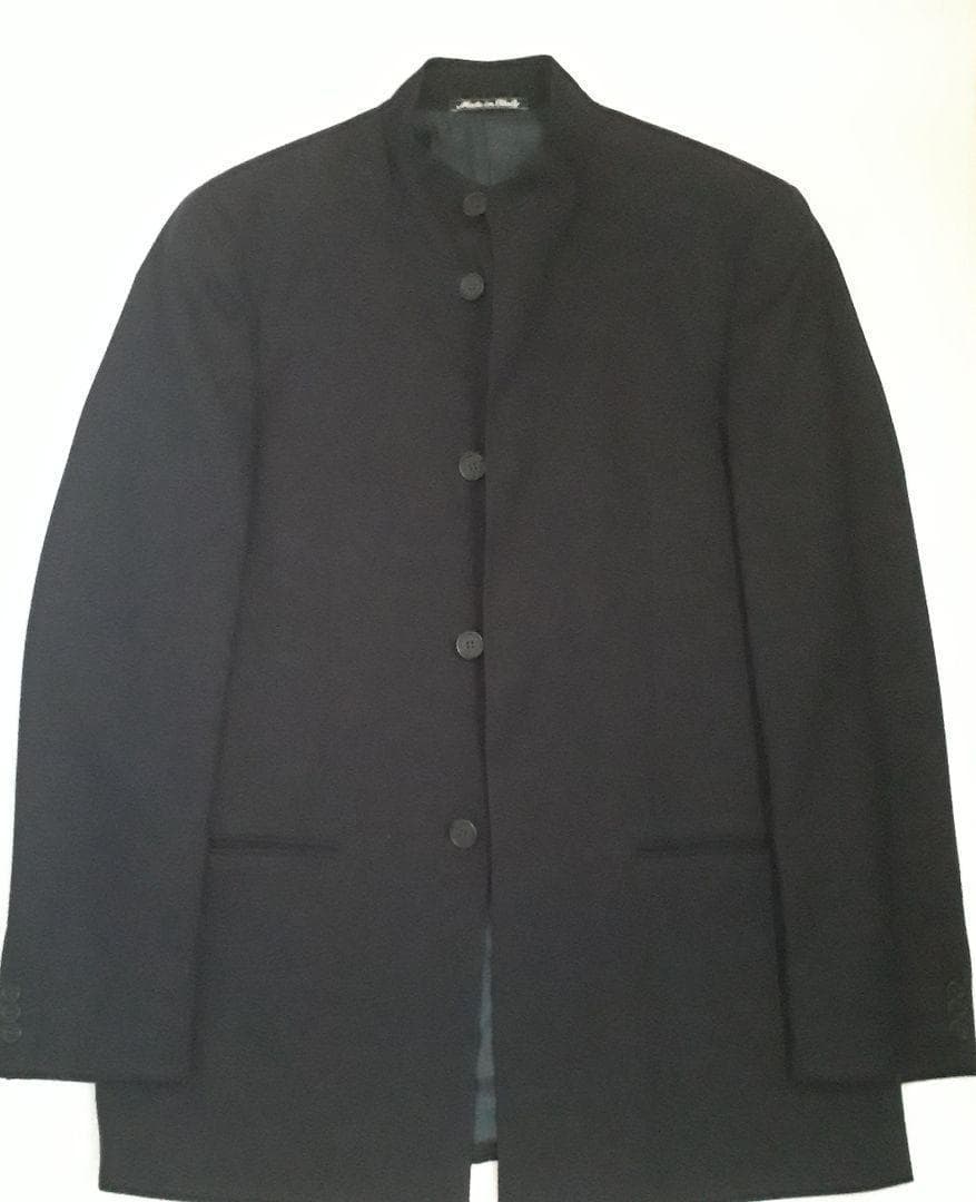 アルマーニ コレツォーニ　スタンドカラー　ジャケット　46　ネイビー