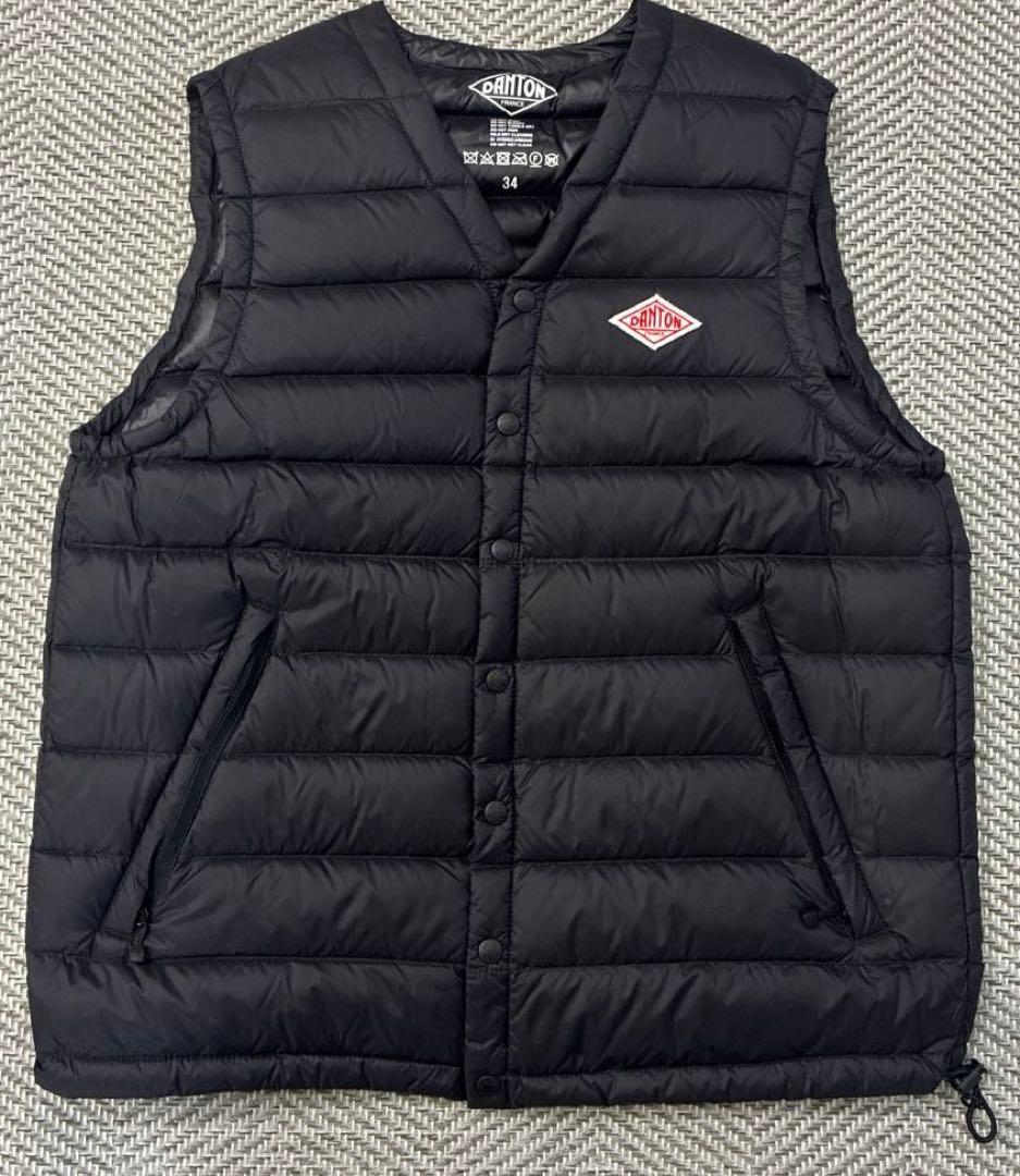 DANTON ダウンベスト 34 ブラック　インナーダウン　ダントン