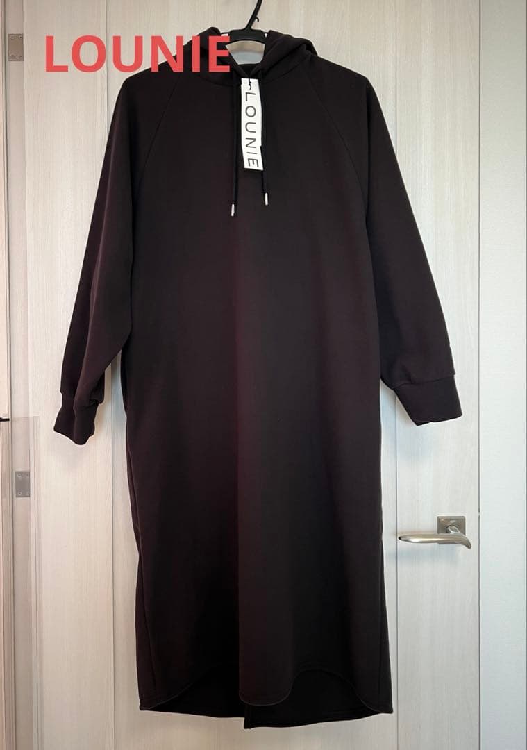 LOUNIE フード付ワンピース　黒