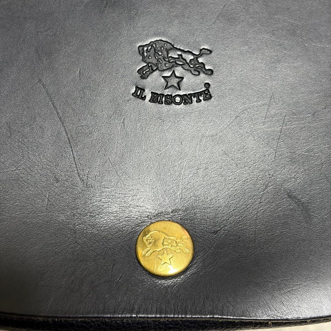ILBISONTE イルビゾンテ　ブラック　レザー　ショルダーバッグ
