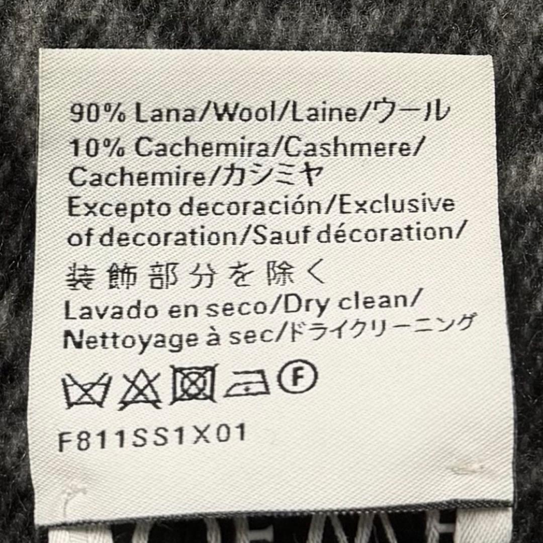美品 LOEWE ロエベ アナグラム ウール カシミヤ マフラー メンズ ロゴ