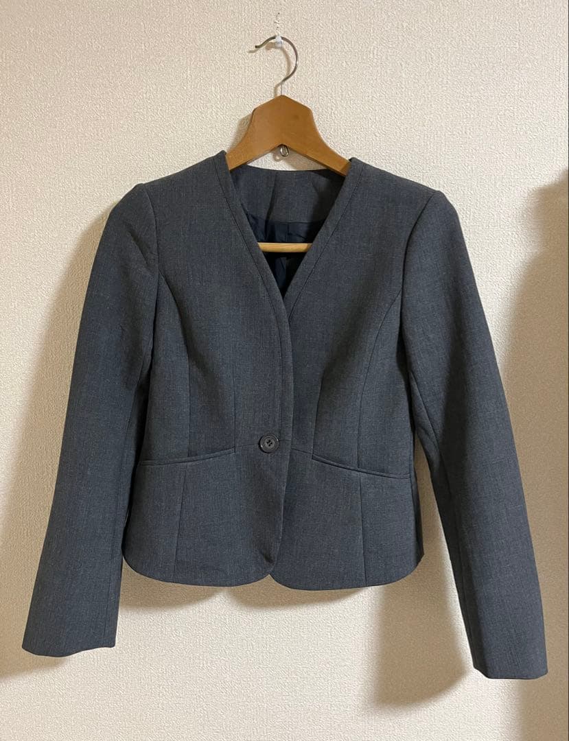 COUP DE CHANCE スカートスーツ 上下セット　グレー　抗菌　就活　S