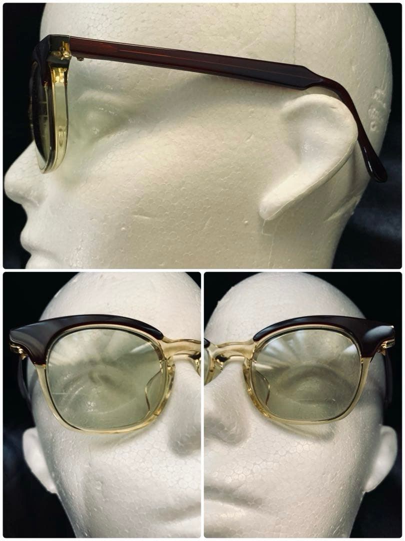 白山眼鏡「POST 」　ボルドー&キハク色の色気立つコンビフレーム