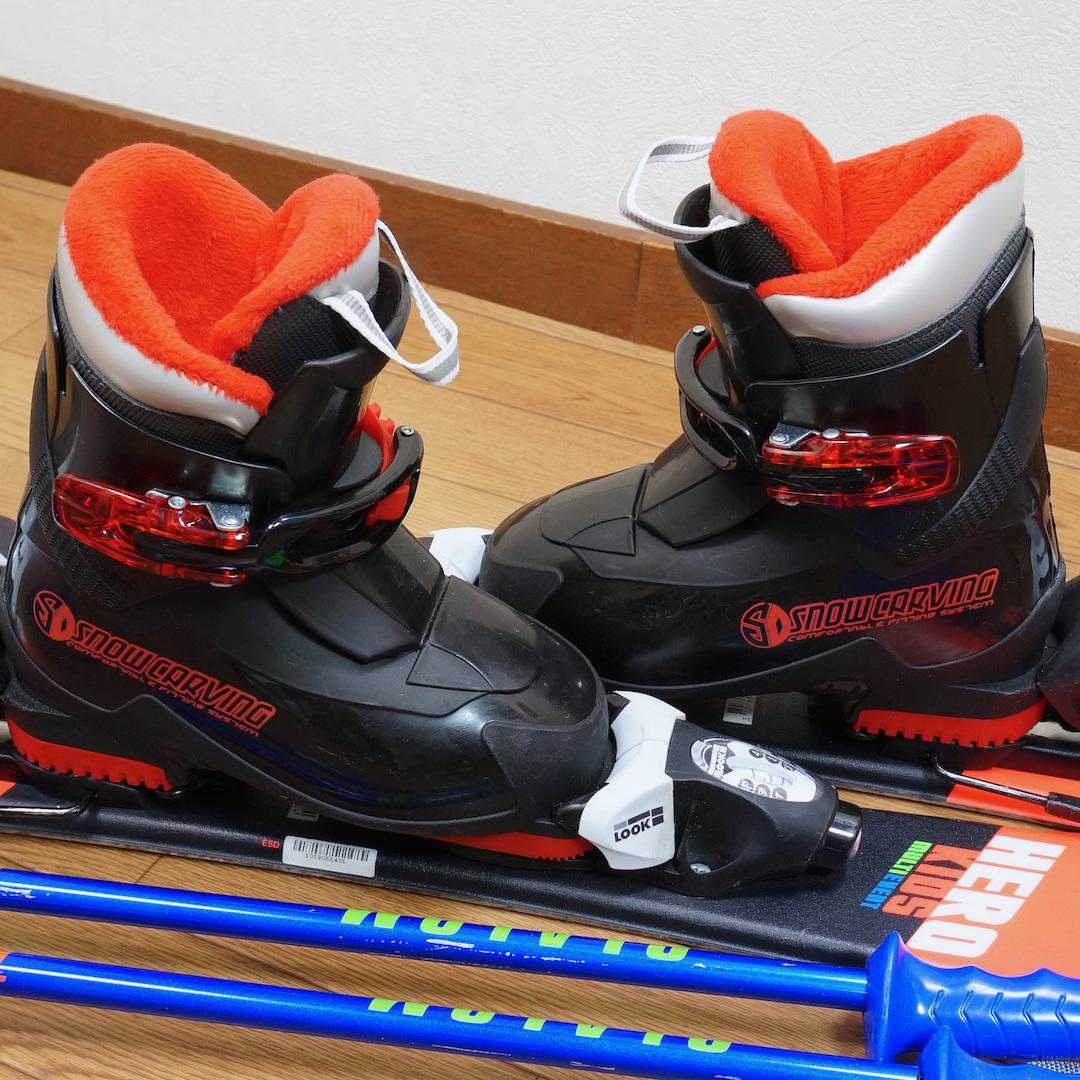 メンテ済 70cm 靴18cm ROSSIGNOL スキーセット