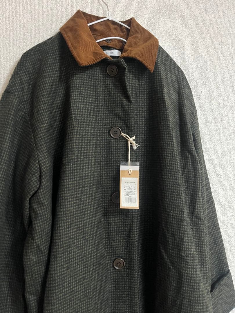 新品☆タグ付き☆ i_am corduroycollar check coat