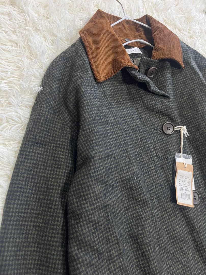 新品☆タグ付き☆ i_am corduroycollar check coat