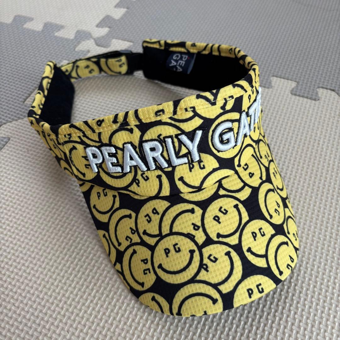 パーリーゲイツ ニコちゃん総柄 カートバッグ サンバイザー セット売り