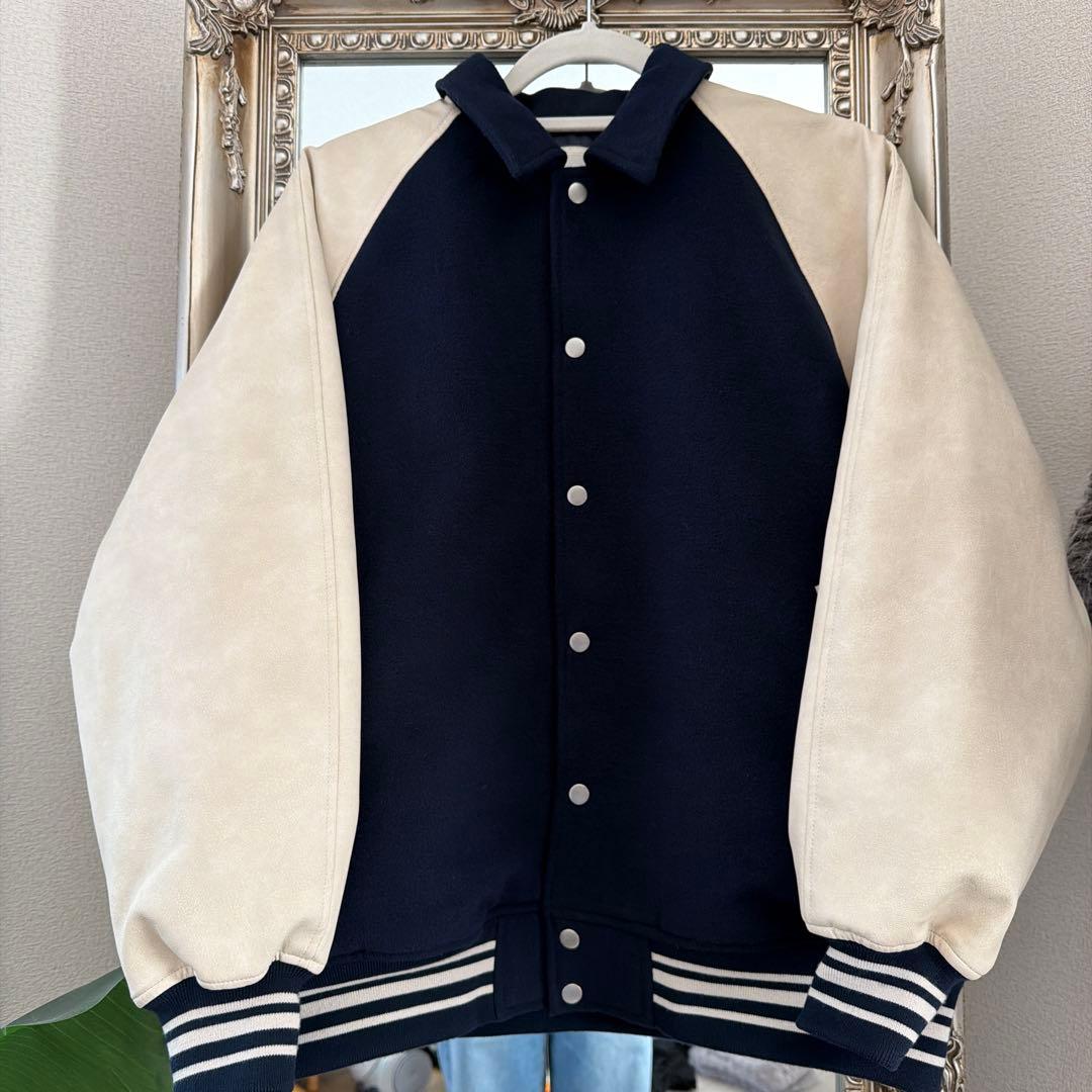 クレドナcredonaスタンダードルーズ　スタジャンネイビー