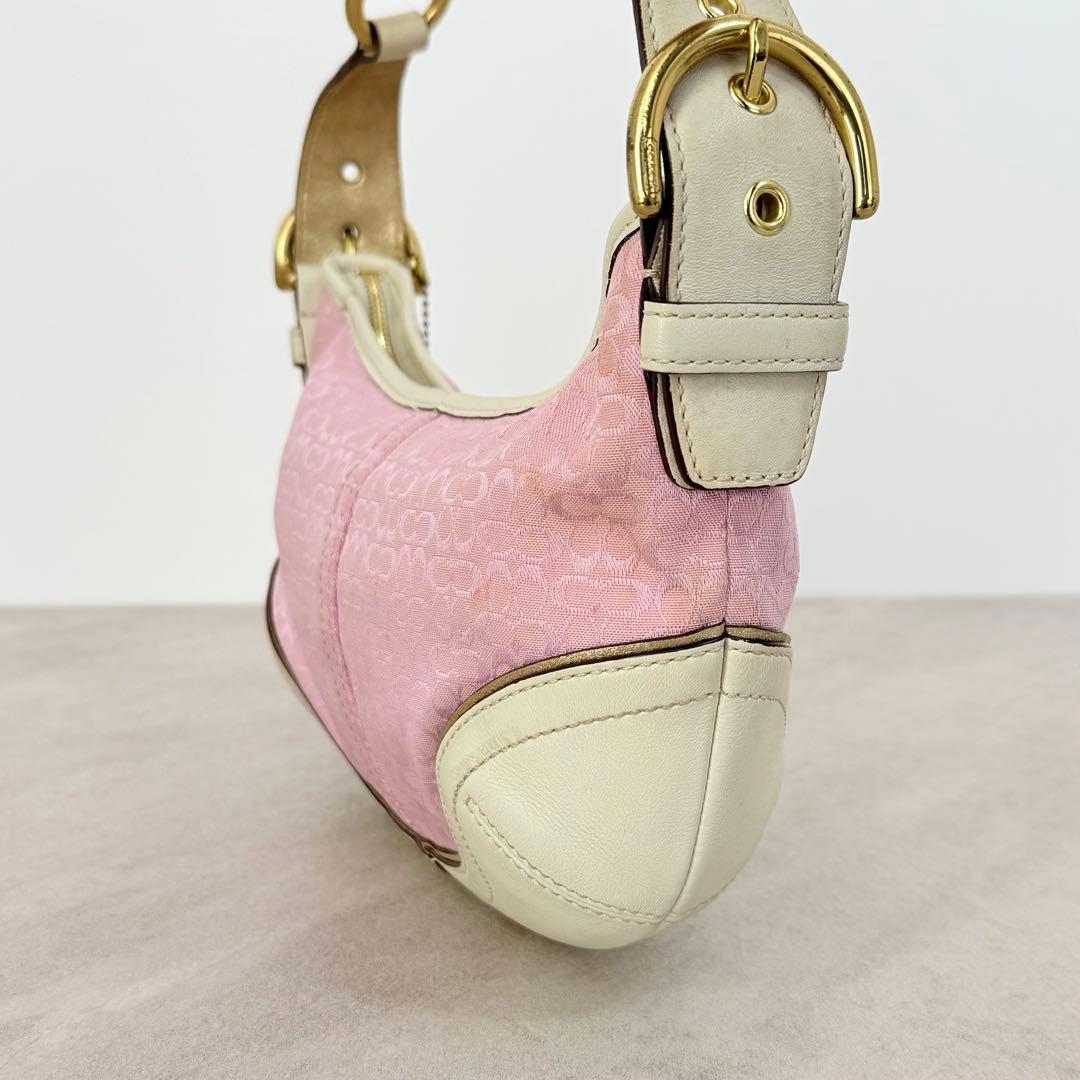バッグ Coach mini Signature Small Hobo Pink