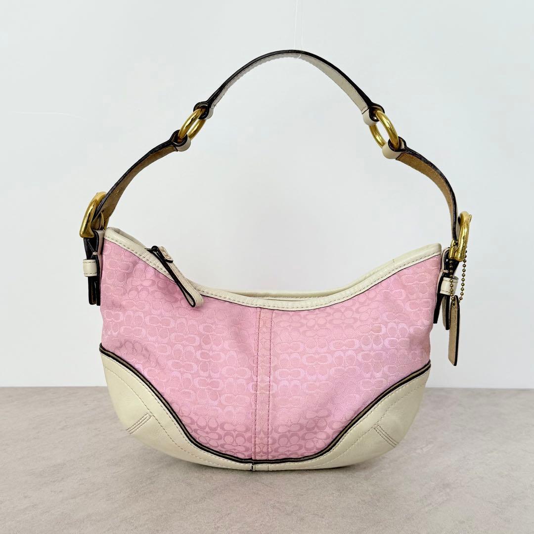 バッグ Coach mini Signature Small Hobo Pink
