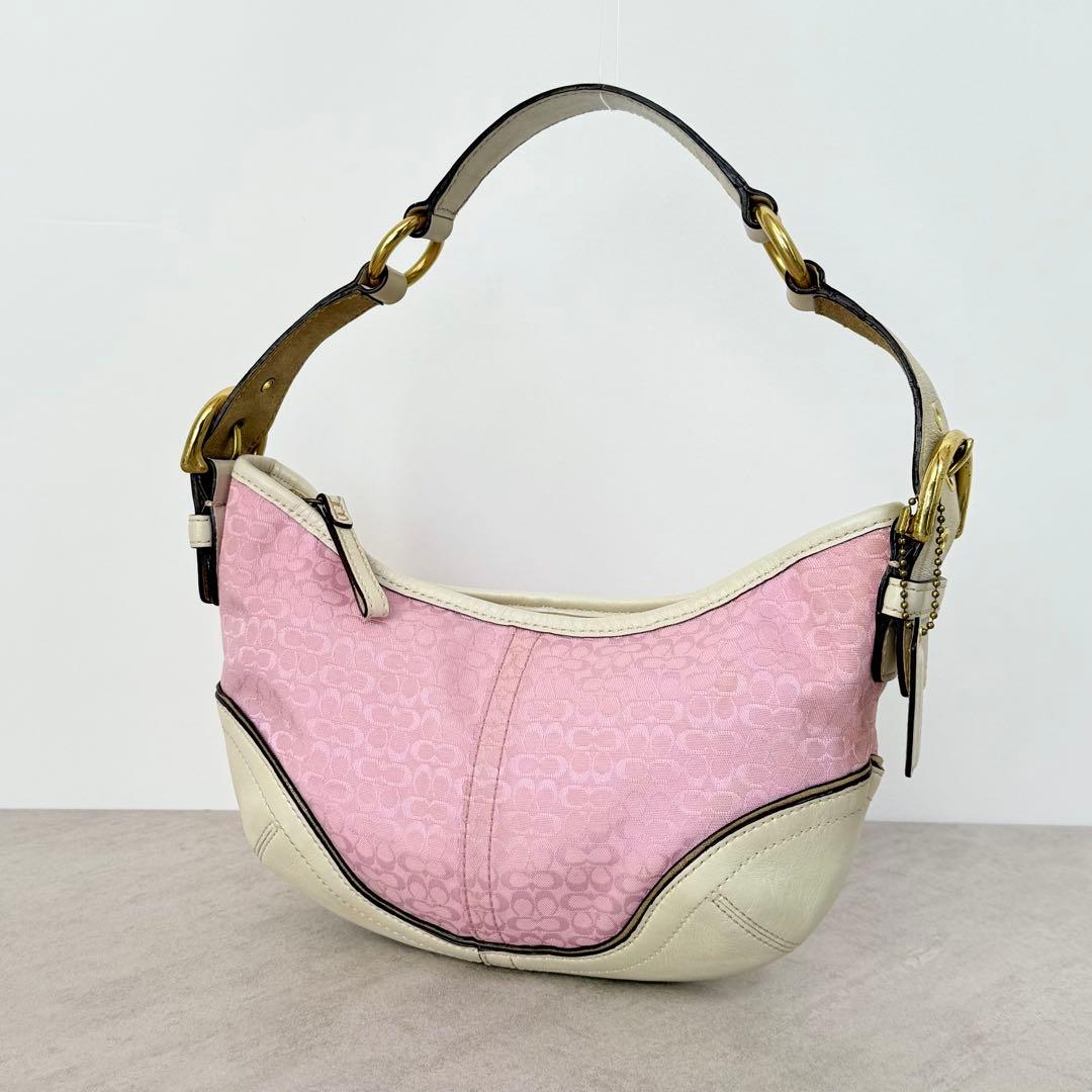 バッグ Coach mini Signature Small Hobo Pink