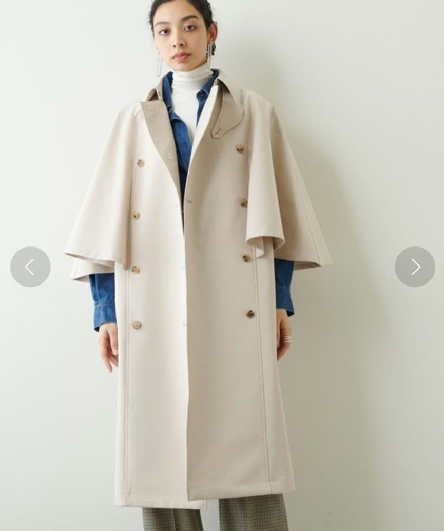 Whim Gazatte ケープトレンチコート ベージュ