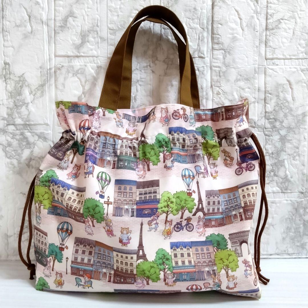 【オーダー品】巾着バッグ　スマホポーチ　ジョリーフルール