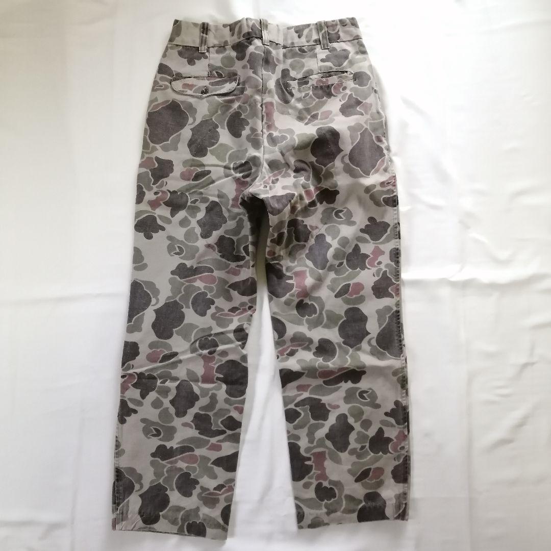 70sUSAビンテージ古着 Duxbak ハンティングパンツ ダックカモW32