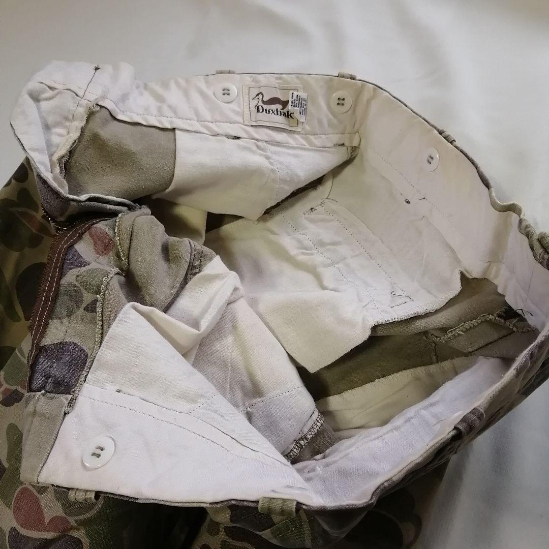 70sUSAビンテージ古着 Duxbak ハンティングパンツ ダックカモW32