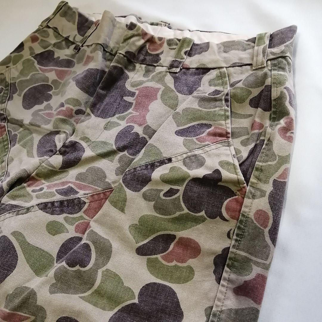 70sUSAビンテージ古着 Duxbak ハンティングパンツ ダックカモW32