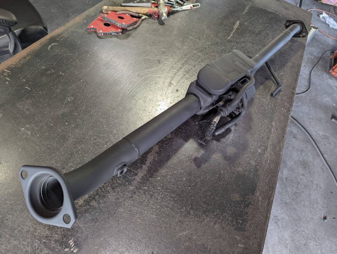 50系プリウス！ワンオフ中間ストレートマフラー！