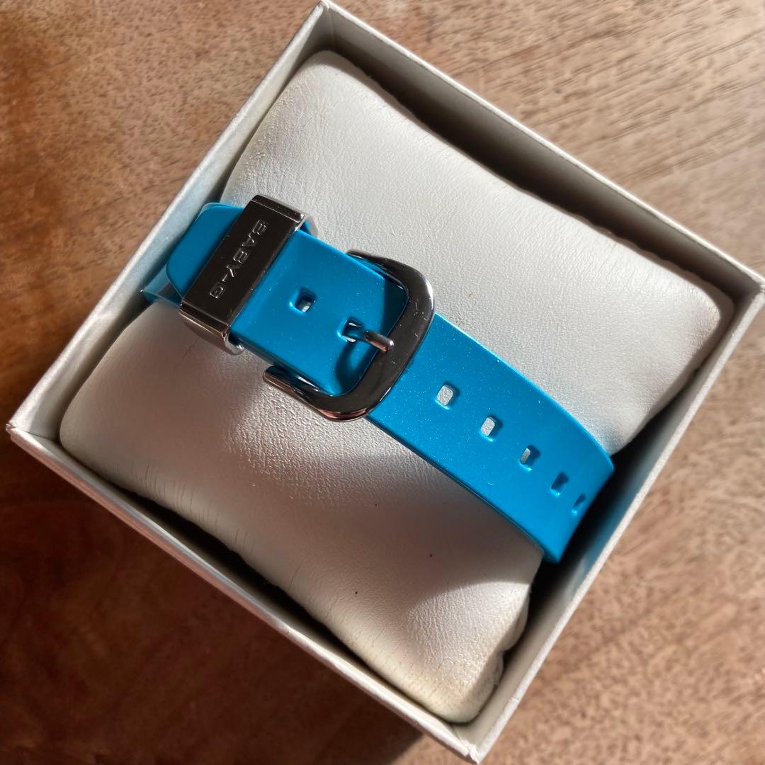 Baby-g 電波ソーラー　アナログ　三針 水色　ブルー　ホワイト　白　美品