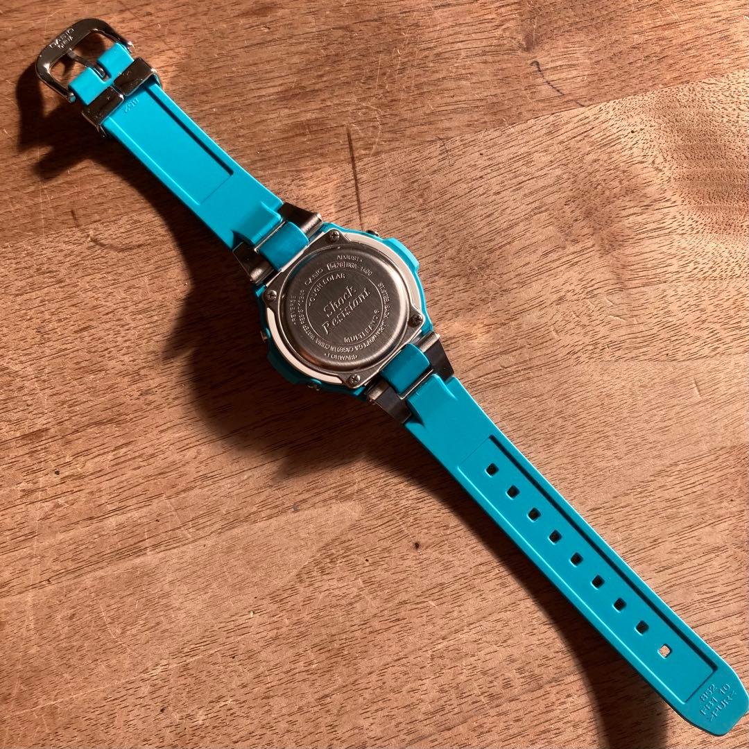 Baby-g 電波ソーラー　アナログ　三針 水色　ブルー　ホワイト　白　美品