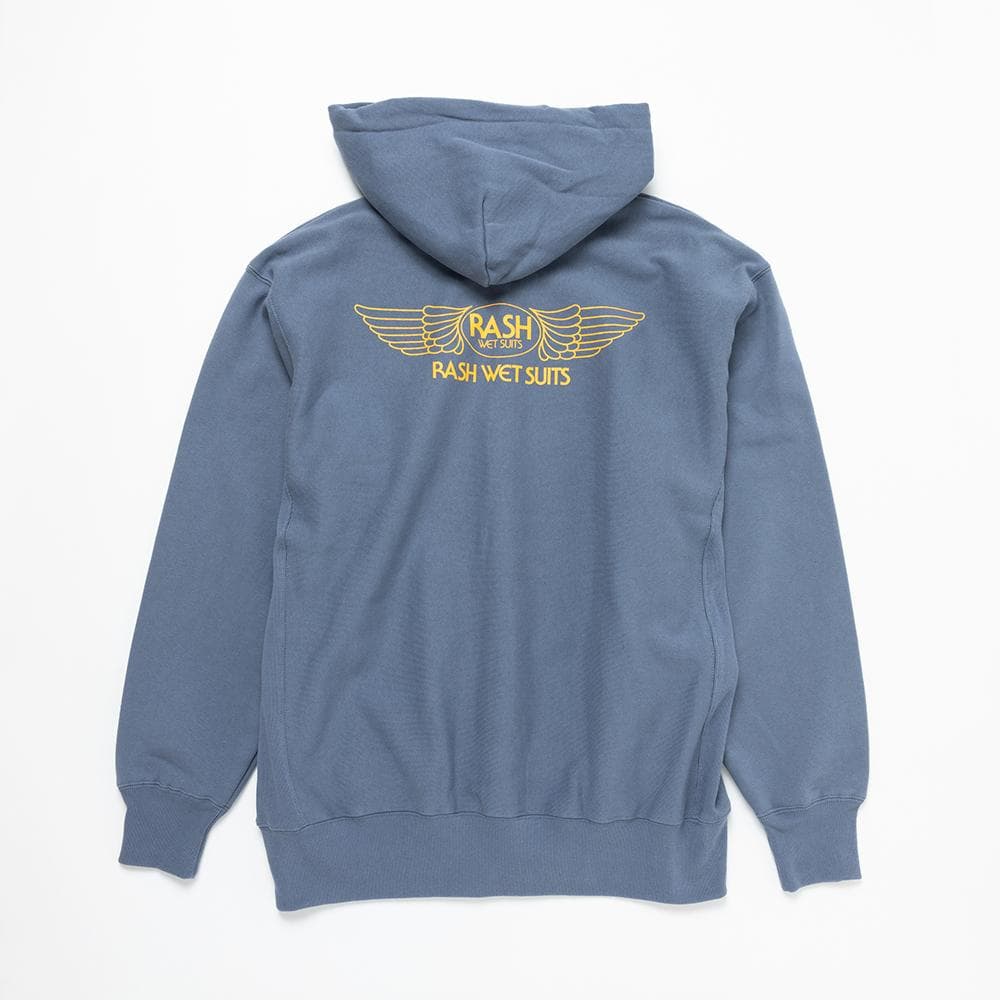 RASH WETSUITS 羽バックプルオーバーパーカー ストーンブルー XL