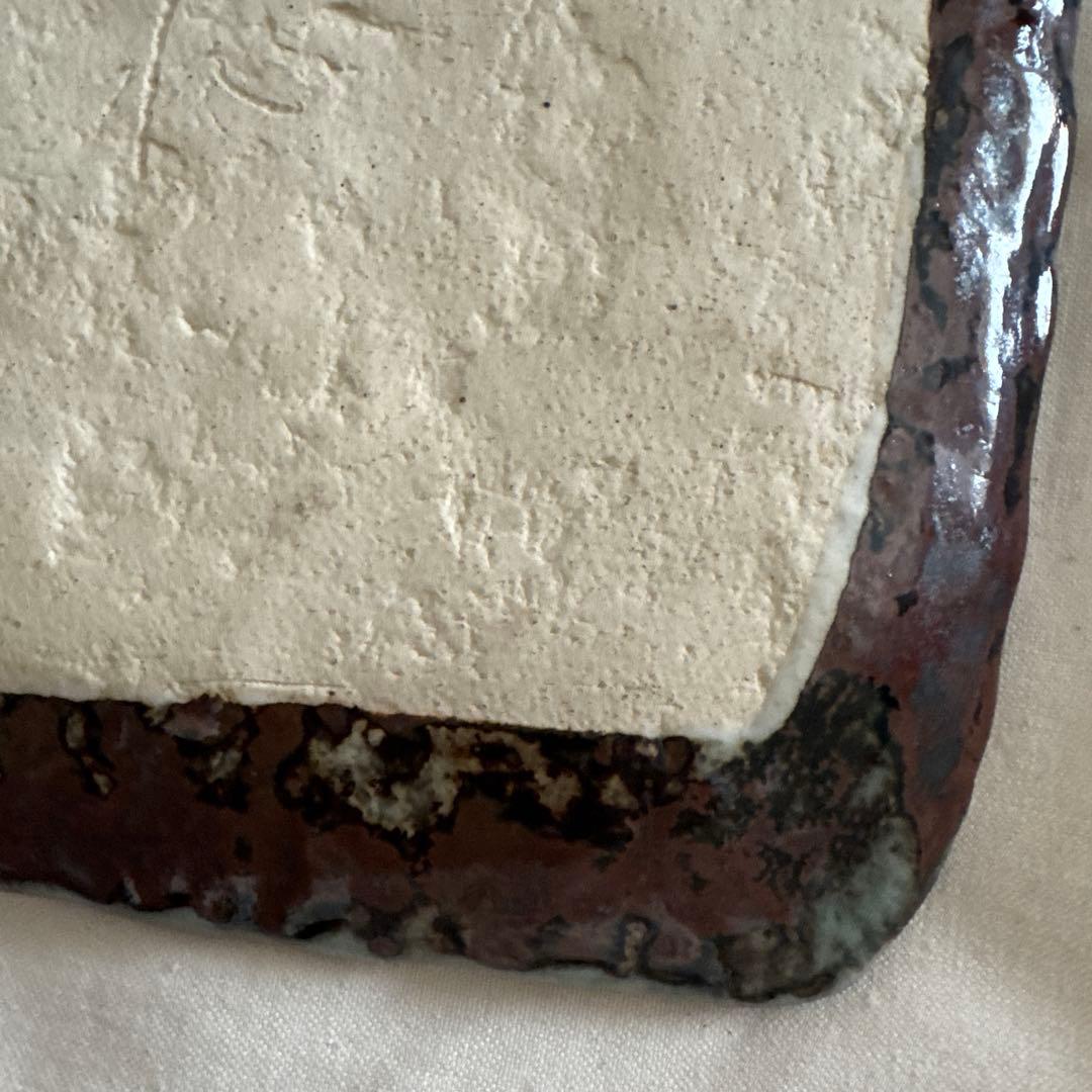 魯山人写し　玉色　緑色と黄色の点模様の皿　銀彩水　美品