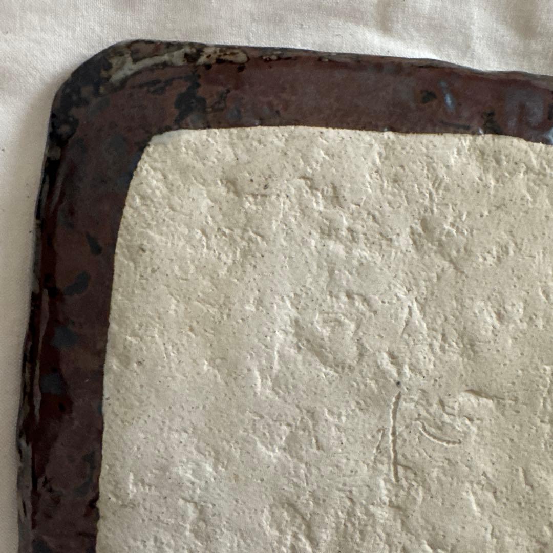 魯山人写し　玉色　緑色と黄色の点模様の皿　銀彩水　美品