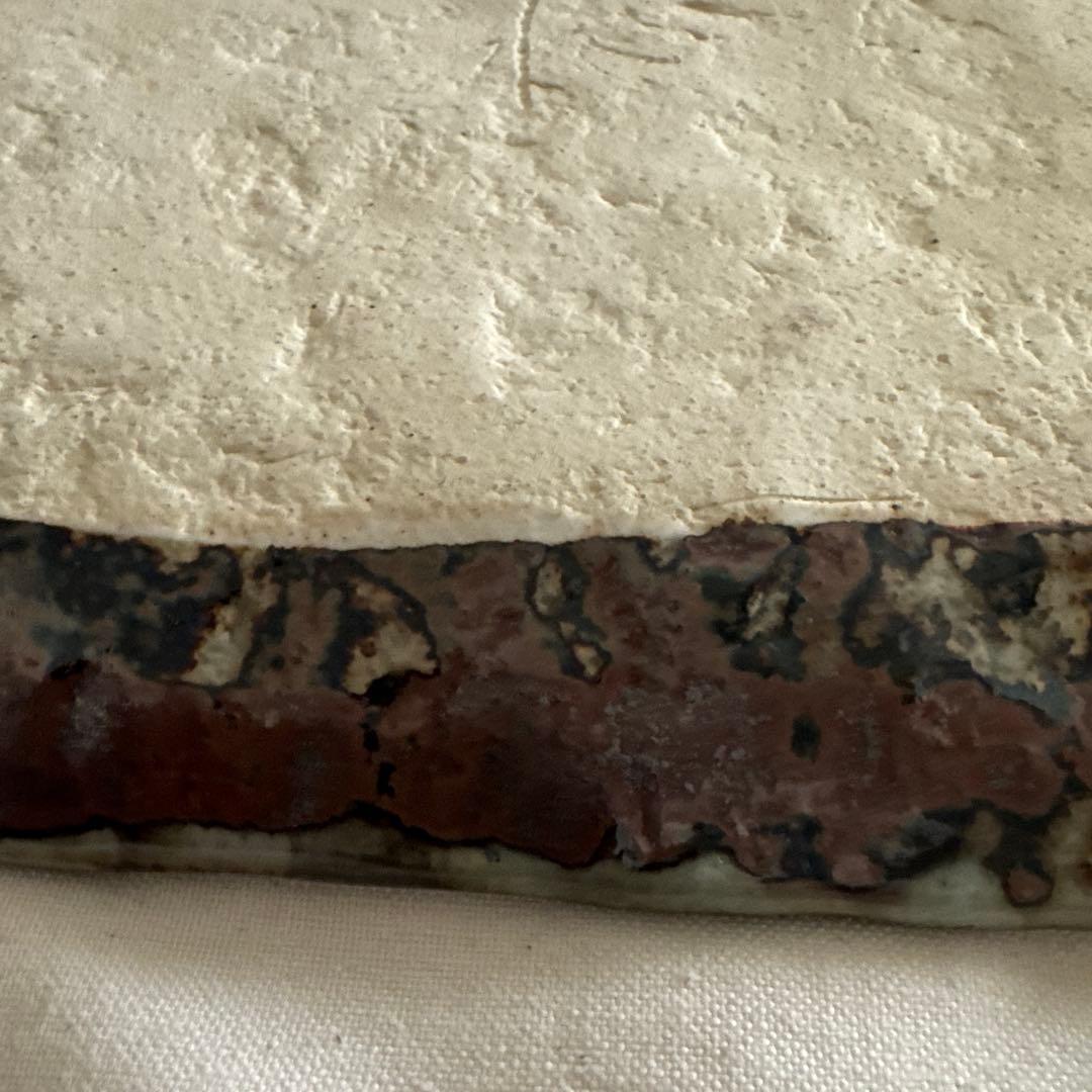 魯山人写し　玉色　緑色と黄色の点模様の皿　銀彩水　美品