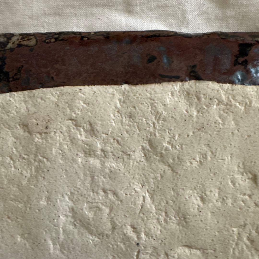 魯山人写し　玉色　緑色と黄色の点模様の皿　銀彩水　美品