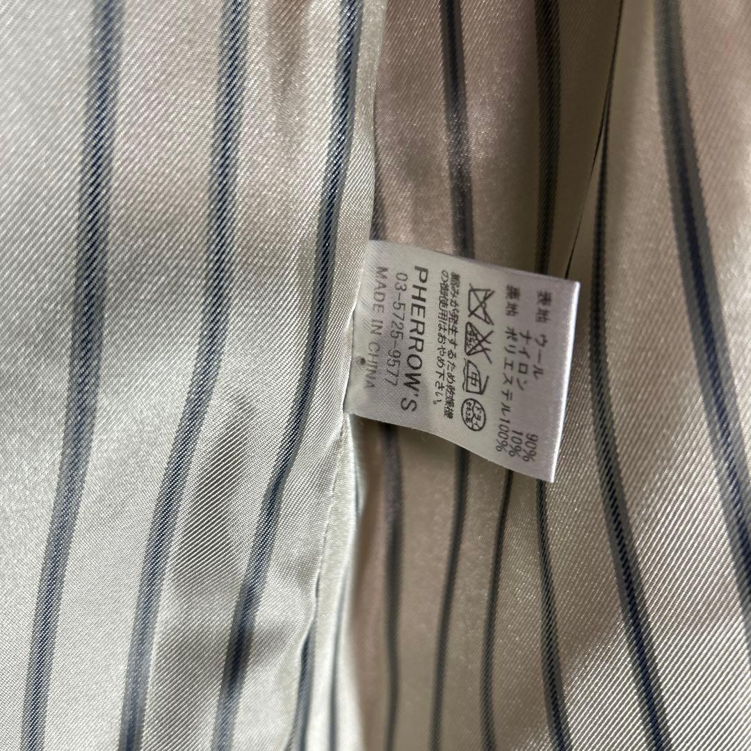 PHERROWS ピーコート POSJ1 ブラック M メンズ 裏地ストライプ