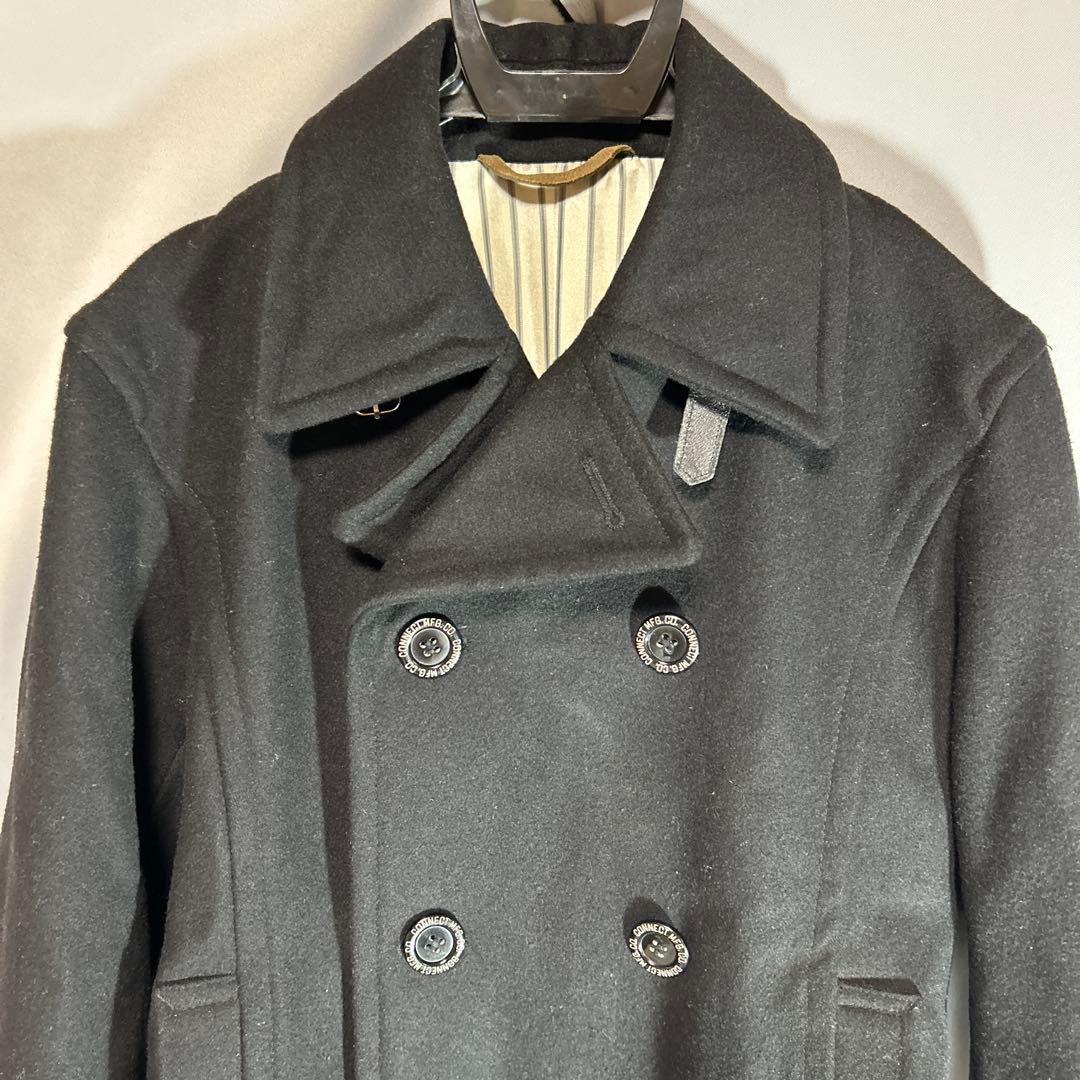 PHERROWS ピーコート POSJ1 ブラック M メンズ 裏地ストライプ