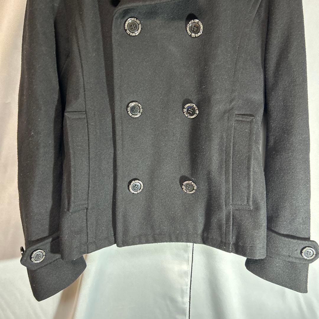 PHERROWS ピーコート POSJ1 ブラック M メンズ 裏地ストライプ