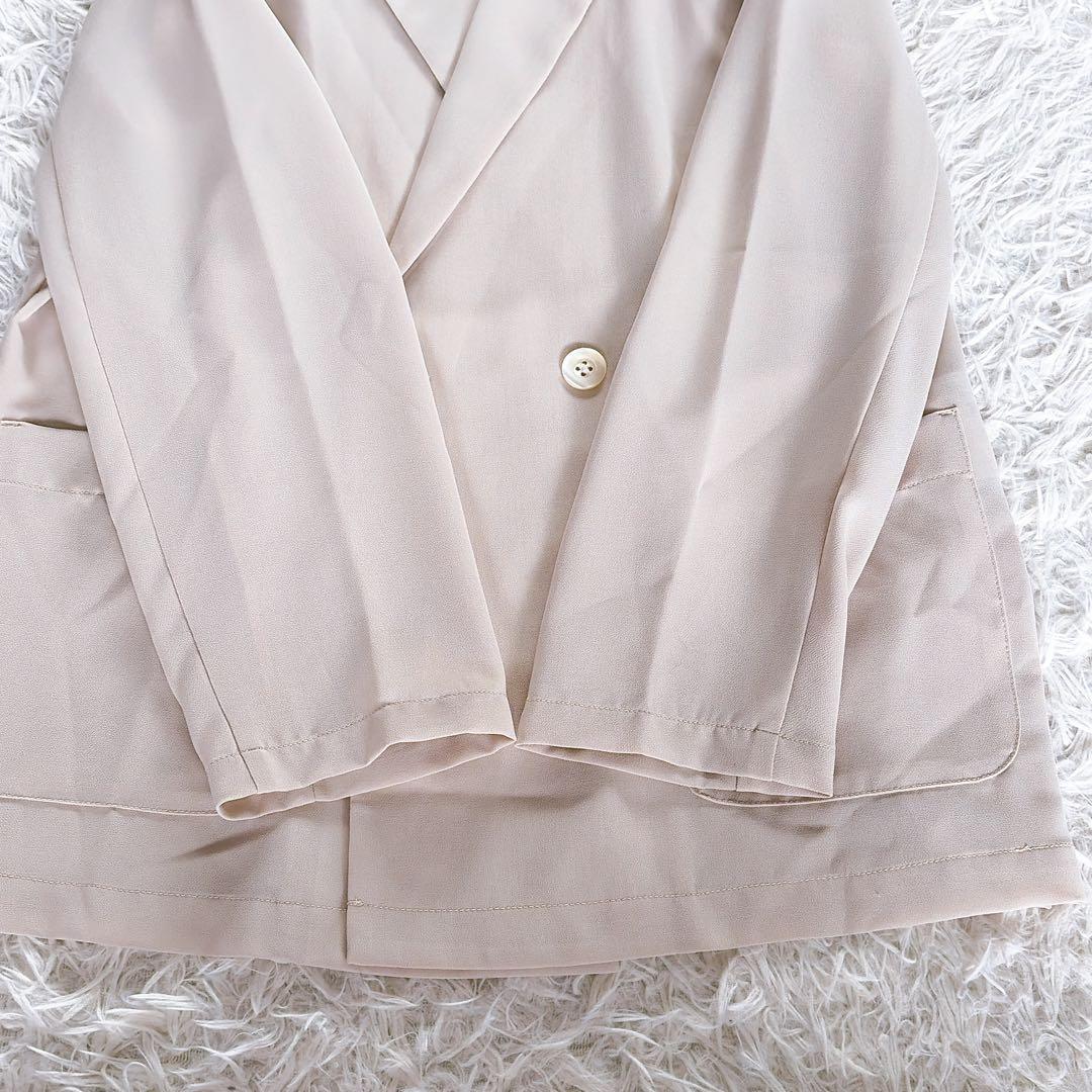 新品タグ付き【スローブイエナ】ダブルジャケット オーバサイズウォッシャブルシアー