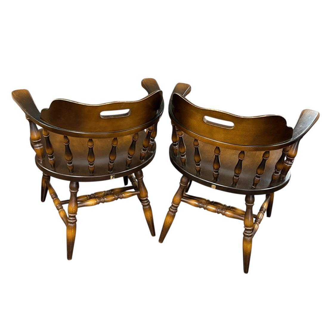 穂高 アームチェア 飛騨産業 キツツキ イス 2脚 ウインザーチェア