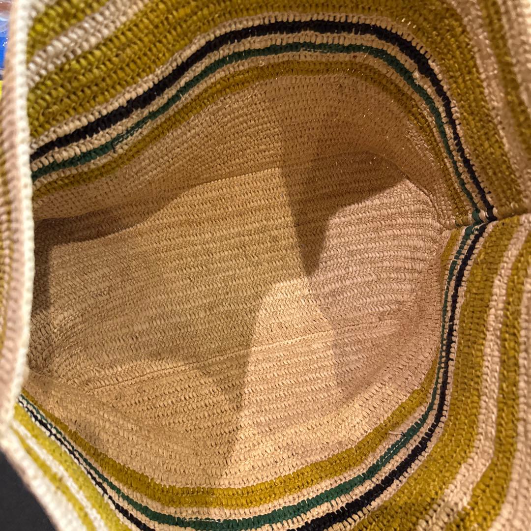 LOEWE ストライプ トートバッグ かごバッグ