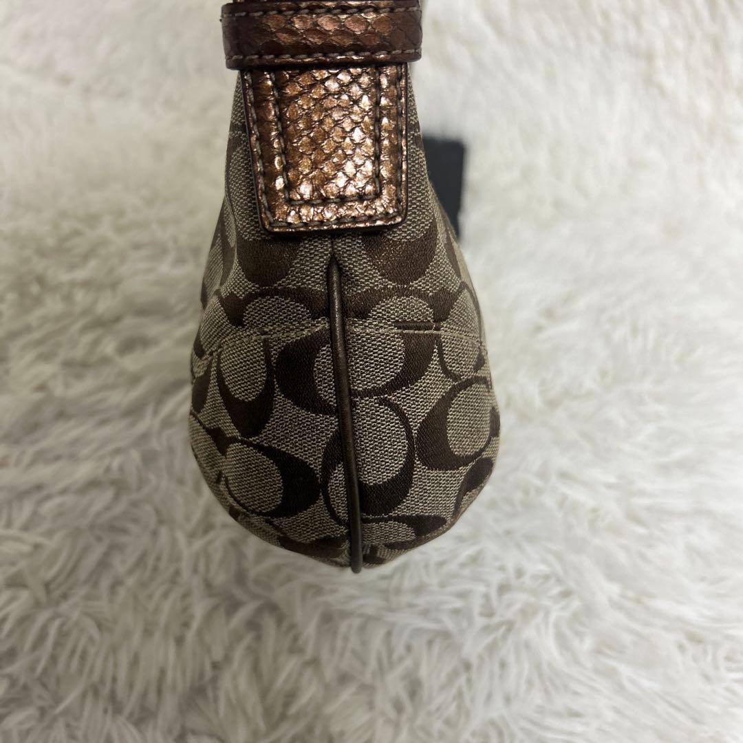 【極美品】COACH ワンショルダー シグネチャー パイソンショルダー