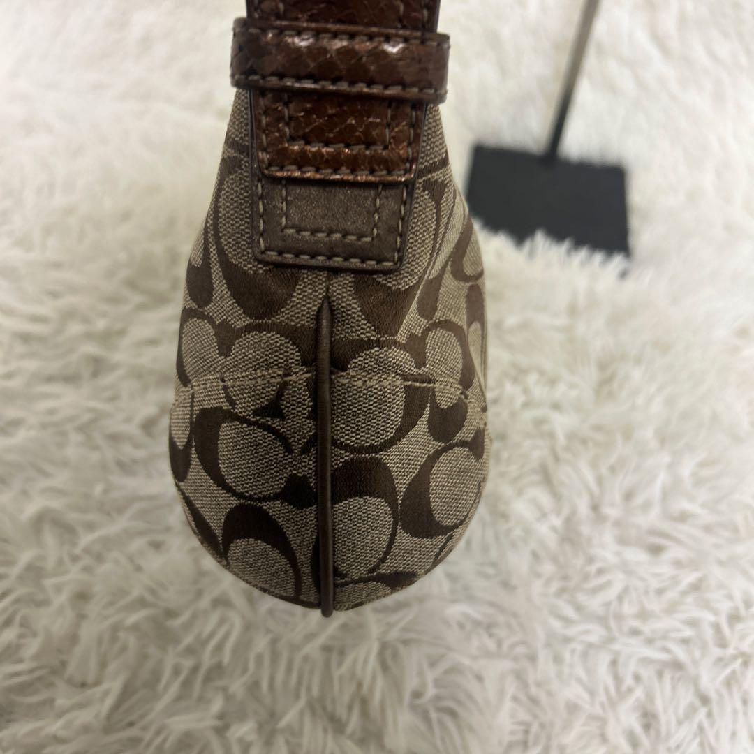 【極美品】COACH ワンショルダー シグネチャー パイソンショルダー