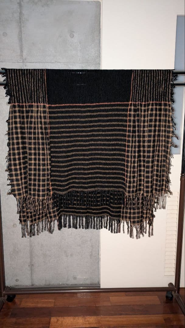 ISSEY MIYAKE シャーリング風プリーツ大判ストール