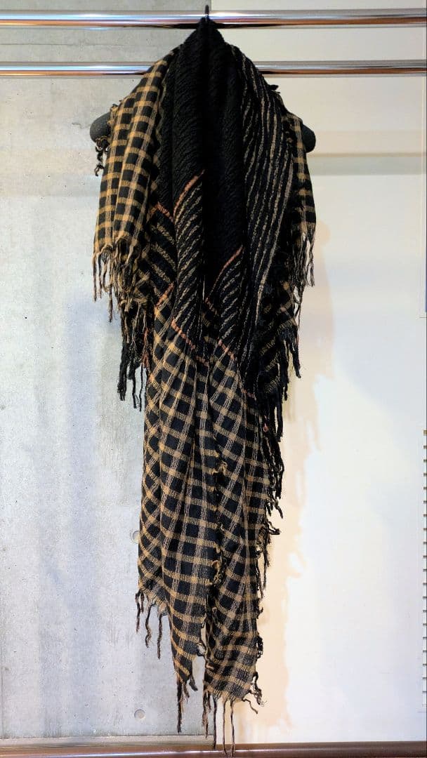 ISSEY MIYAKE シャーリング風プリーツ大判ストール