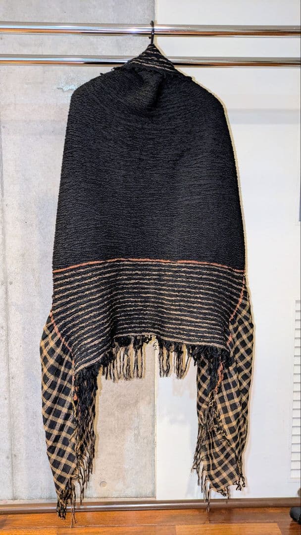 ISSEY MIYAKE シャーリング風プリーツ大判ストール